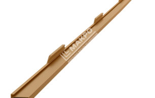 Профиль №4 с тремя интегрированными ручками на хлысте 290 мм Латунь матовая